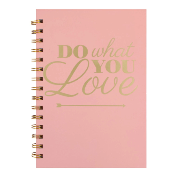 Записная книга А5 80л "Do what you love" клетка, гребень, тв.обл., 7БЦ, рисунок DV-14843 Darvish