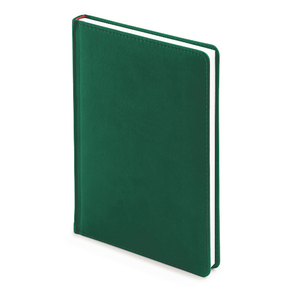 Ежедневник А5+ не дат Альт "Velvet" темно-зеленый, линейка, иск. кожа 3-115/24.