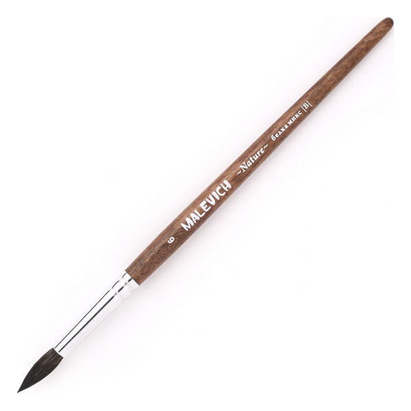 Кисть синтетика №6 "Nature" микс,из белки,  круглая 732006 Малевичъ