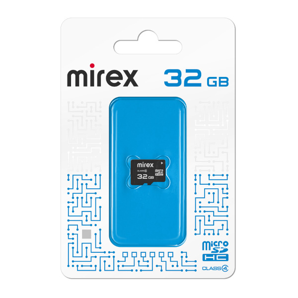 Карта памяти micro SDHC 32Gb Mirex Class 4 б/адаптера 13612-MCROSD32