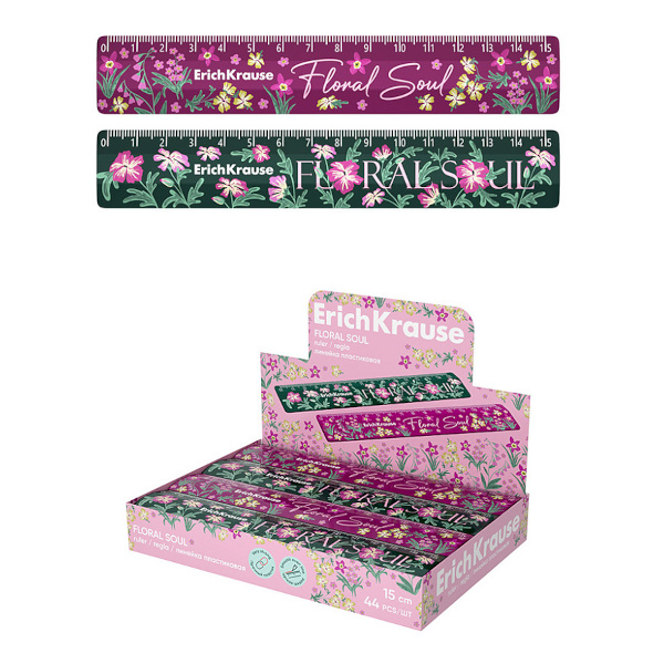 Линейка 15см, пластик, ассорти "Pastel" 63375 Erich Krause