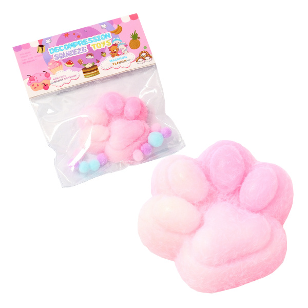 Антистресс-мялка "Сквиш, Кошачья лапка. Пушистая" ассорти 10843344