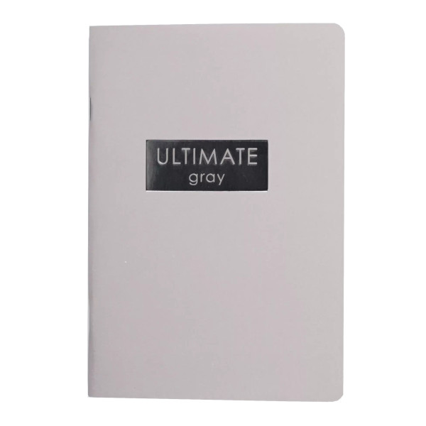 Блокнот А5- 48л "Ultimate Gray" клетка, скоба, мягк.обл., картон, серый ТКФ489250 Listoff