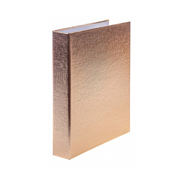 Тетрадь 120л А5 клетка на кольцах "Metallic.Бумвинил" тв.обл., золотой 120ТК5В1_03424 Hatber