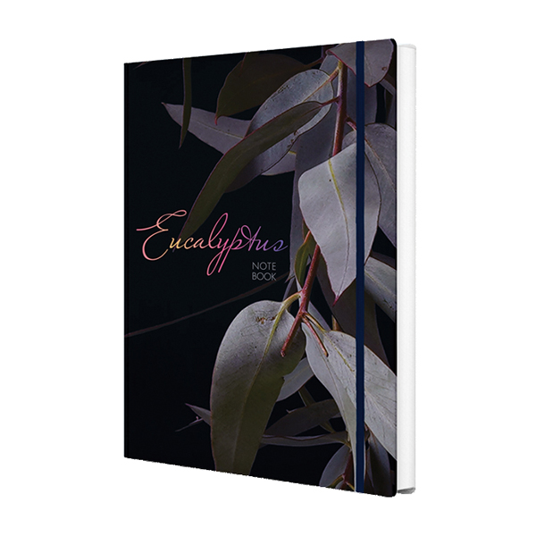 Блокнот А5 96л "Eucalyptus" клетка, сшивка, тв.обл., 7БЦ, рисунок 3133 Полином