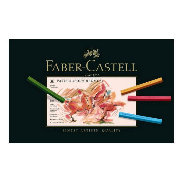 Пастель художественная Faber-Castell "Polychromos" 36цв, четырехгр., карт.уп. 128536