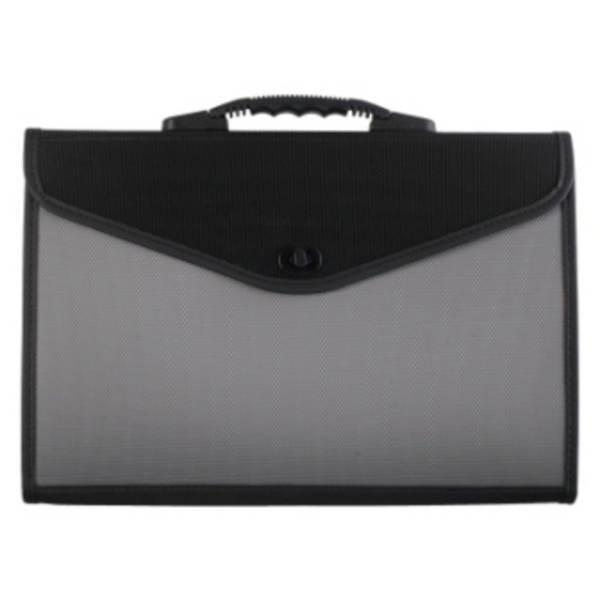 Портфель LAMARK 13 отд А4 черный-серый 017