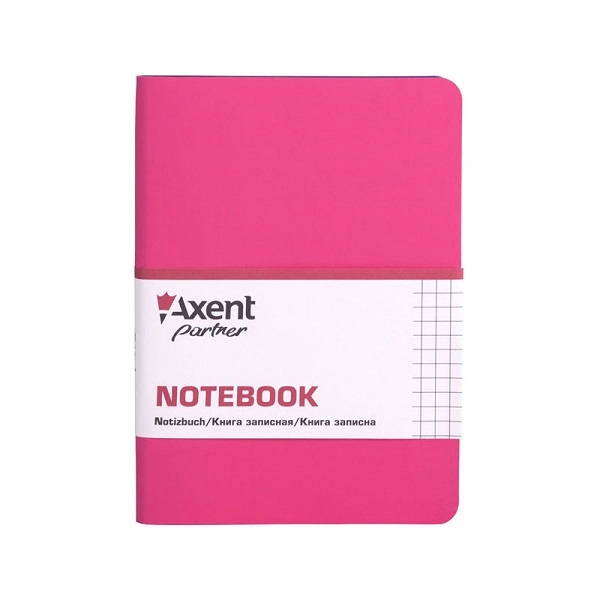 Записная книга 80л А6 Axent "Partner Soft Mini" клетка, розовый 8205-10-A