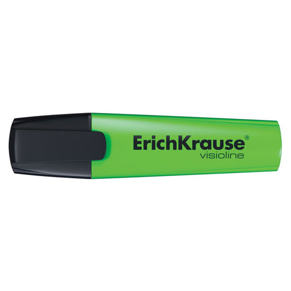 Текстовыделитель Erich Krause V-12 VisioLine Неон /зеленый/скошенный/0,6-5,2мм ЕК32497