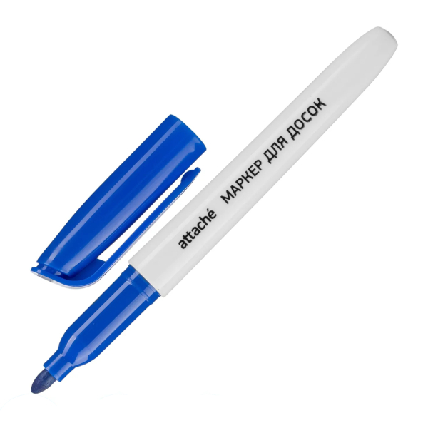 Маркер для доски 1-3мм, спирт. осн., пулевид., синий, пластик. корп. 964107 Attache