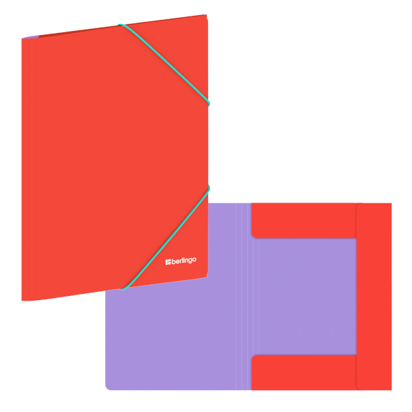 Папка на резинках А4, 1отд., 600мкм, 32мм, красная "Raze" FB4_A4151 Berlingo