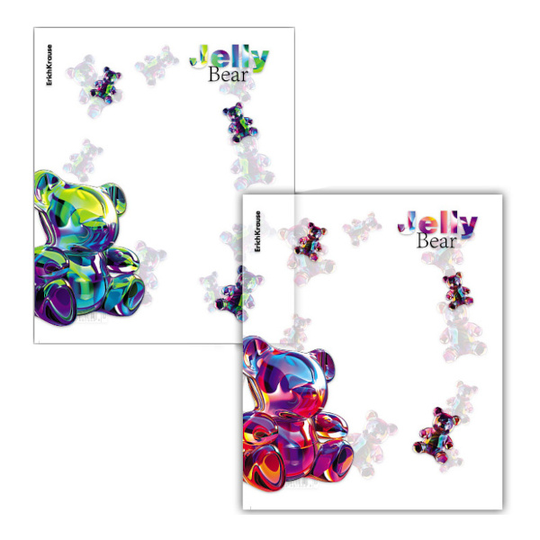 Обложка 212*347мм для тетради и дневника "Jelly Bear" 80мкм, ассорти 63504 Erich Krause