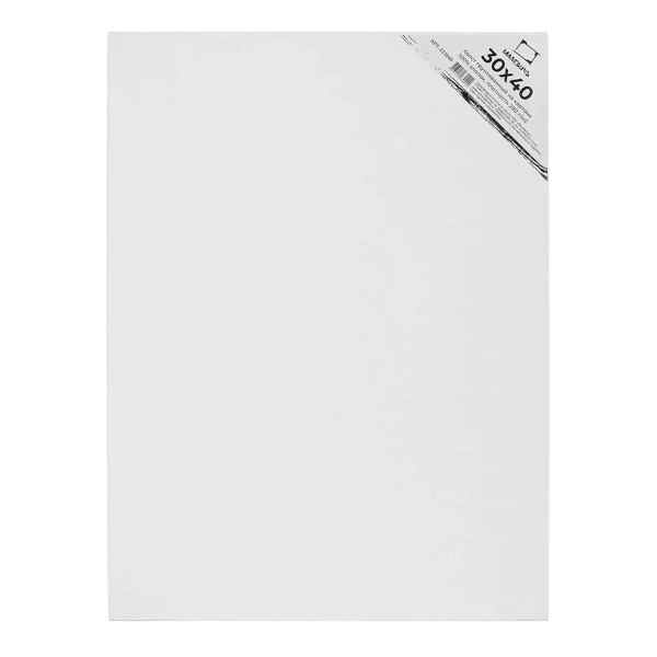 Холст грунтованный на картоне 30*40см, 280г/м2, мелкое зерно, хлопок 223040 Малевичъ