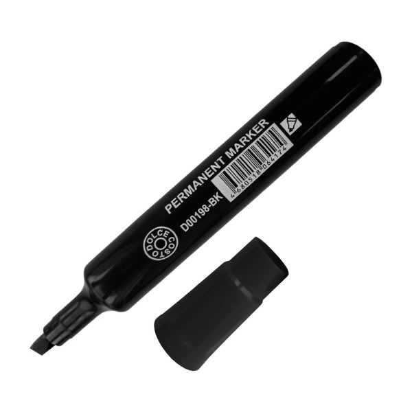 Маркер перм 2-5мм, скош., черный, пластик. корп. D00198-BK Dolce Costo