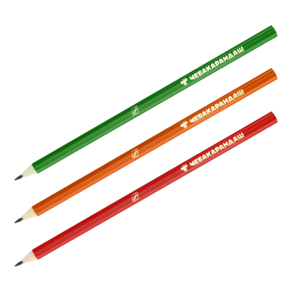 Карандаш ч/гр HB, дерево, 3-гран., без ласт., ассорти "Чебакарандаш" КСЧБ_53001 Мульти-Пульти