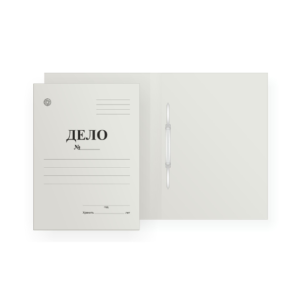 Папка-скоросшиватель картон "Дело №" А4, 280гр/м2, белая, немелов. D00503 Dolce Costo