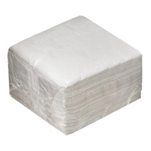 Салфетки бумажные ЛАЙТ белые 50шт, белые (24*24см) 102823