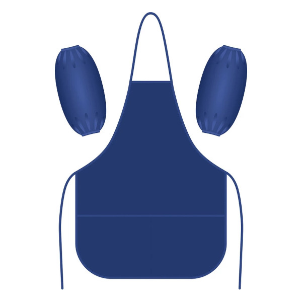 Накидка для уроков труда+нарукавники "Синий" 47,5*37,5см, 2 кармана HA0001-BL Lamark