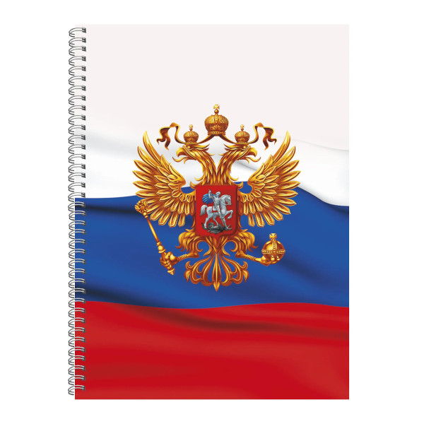Тетрадь 120л А4 линейка/гребень "Россия" тв. обл., рисунок ТС41205240 Listoff