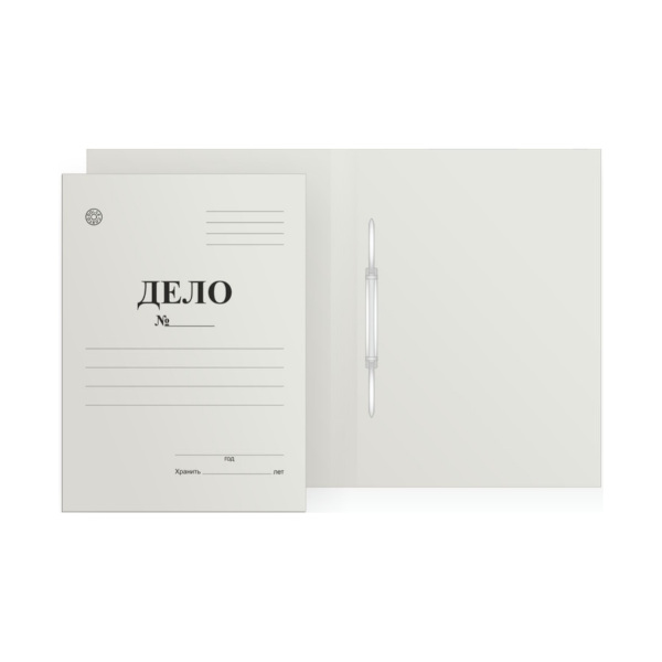 Папка-скоросшиватель картон "Дело №" А4 440гр/м2, белая, немелов.картон  D00508 DOLCE COSTO