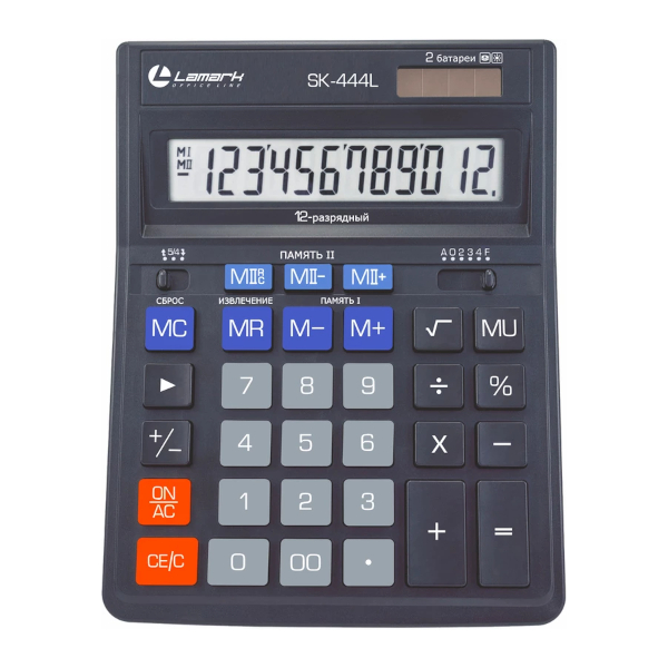 Калькулятор LAMARK SK-444L (черный) настольный, 12р