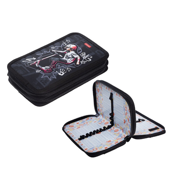 Пенал Hatber "Всё очень лень" 2отд., с табл.умножения 19*11см, на молнии NPn_47110