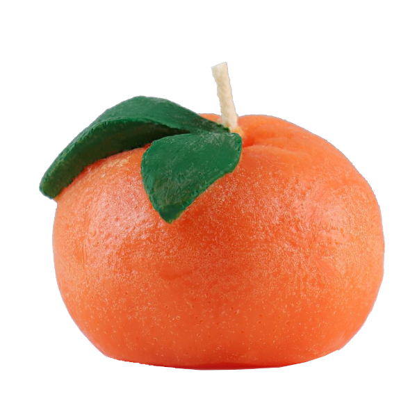 Свеча фигурная "Мандаринка" 5*5*4,5см 1477120 Мастерская "Свечной двор"