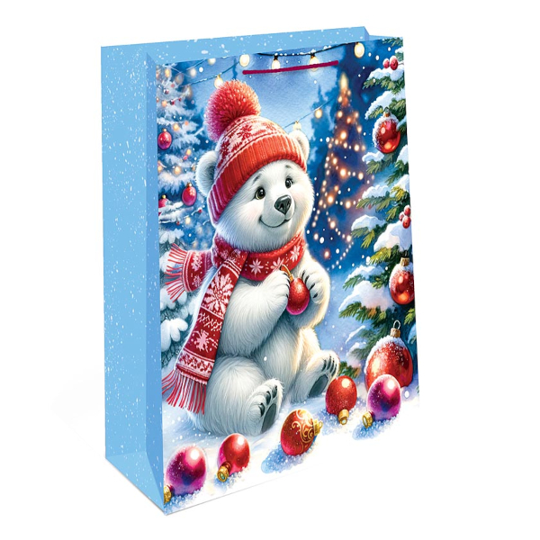 Пакет бумажный 42,5*33*10см "Мишка с шарами" 0195.553 Арт Дизайн