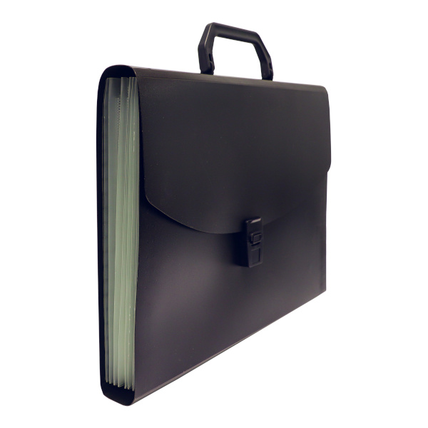 Портфель Бюрократ 13 отд., А4, пластик, черный BPP13BLCK