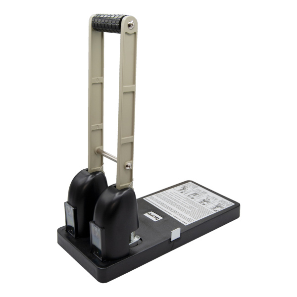 Дырокол 150л Buro "Force" металл, линейка, черный 1581899