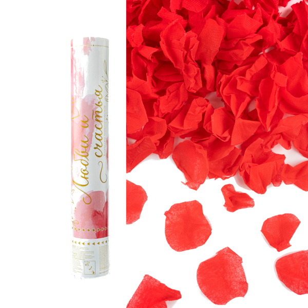 Хлопушка пневматическая "Лепестки роз" 30см, красный 923002 Дон Баллон
