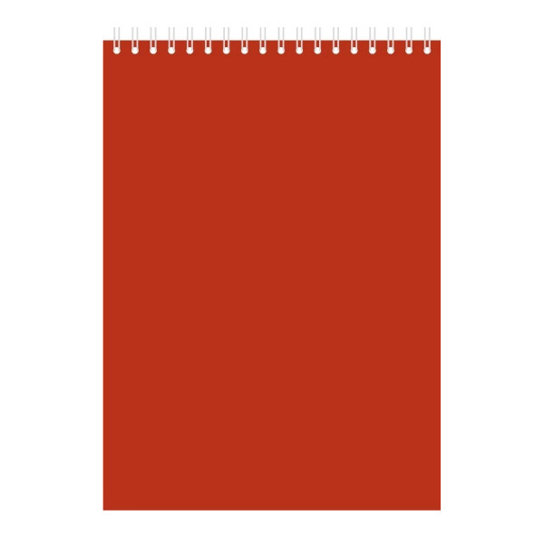 Блокнот А5 60л без линовки, гребень, мягк.обл., картон, красный 03593 Офис-Лидер