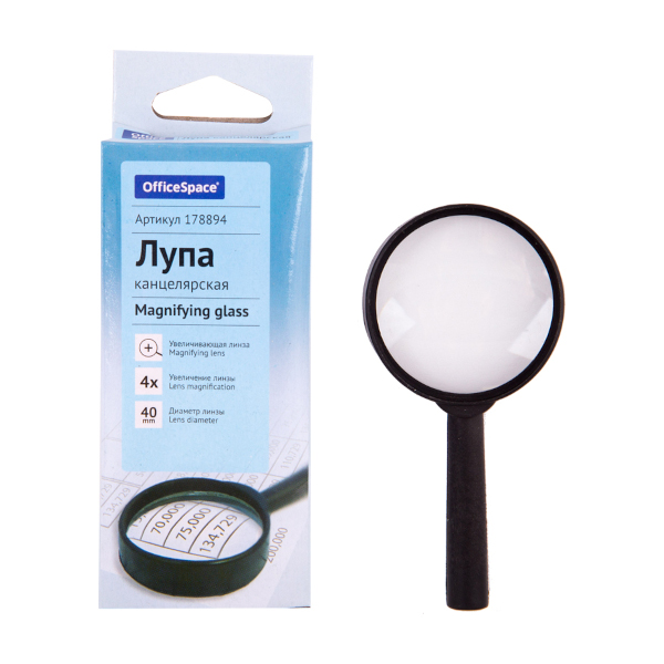Лупа STAFF 50мм 4-х кратная, на шнурке 455432