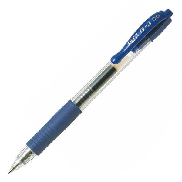 Ручка гелевая автомат. 0,5мм, синий, грип, прозрач. корп. "G2" BL-G2- 5 (L) Pilot