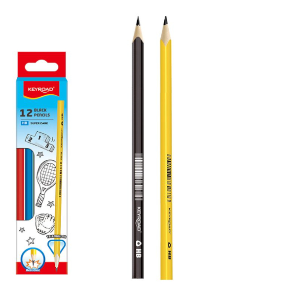 Карандаш ч/гр HB, дерево, круглый, ластик, ассорти "Navy" 65562 Erich Krause