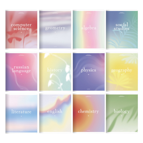 Комплект предметных тетрадей 36л А5 12шт "Цветовой баланс" картон ТПК5ск36 62310 BG