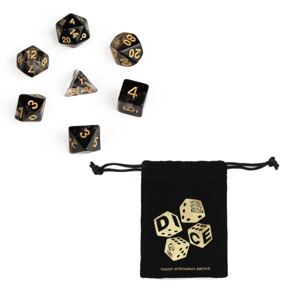 Игра настольная "Набор кубиков для D&D. Туман", 7 кубиков 6935241 Время игры