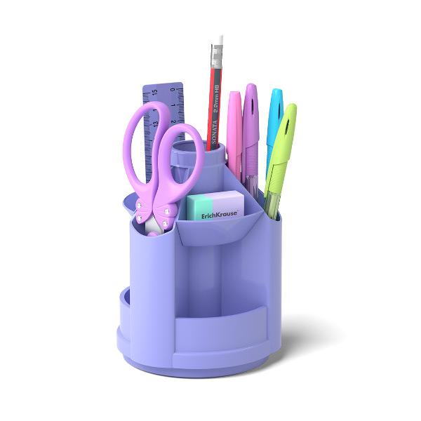 Офисный набор Erich Krause "Mini Desk" Pastel 8 предм., фиолетовый 53232