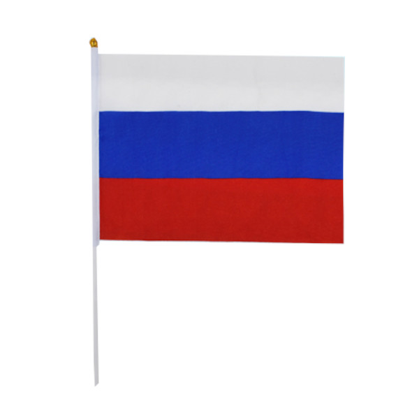 Флаг "Триколор" 60*90см, пласт. трубочка, искусств. шёлк MC-3789 Basir