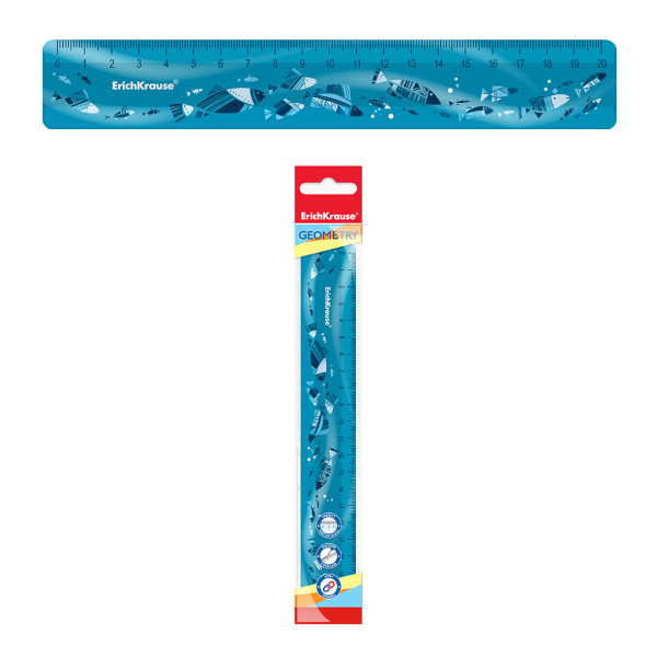 Линейка 20см, пластик, рисунок "Sea World" 58112 Erich Krause