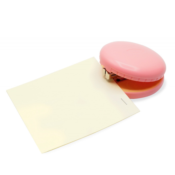 Степлер №10, 10л, пластик, розовый "Macaron" 6351 KW-trio
