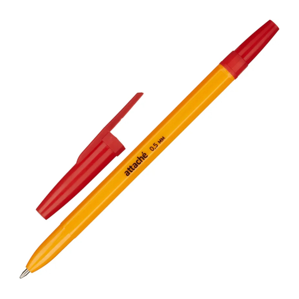 Ручка шар. 0,7мм, красный, оранжевый корп. "Economy" 1113840 Attache