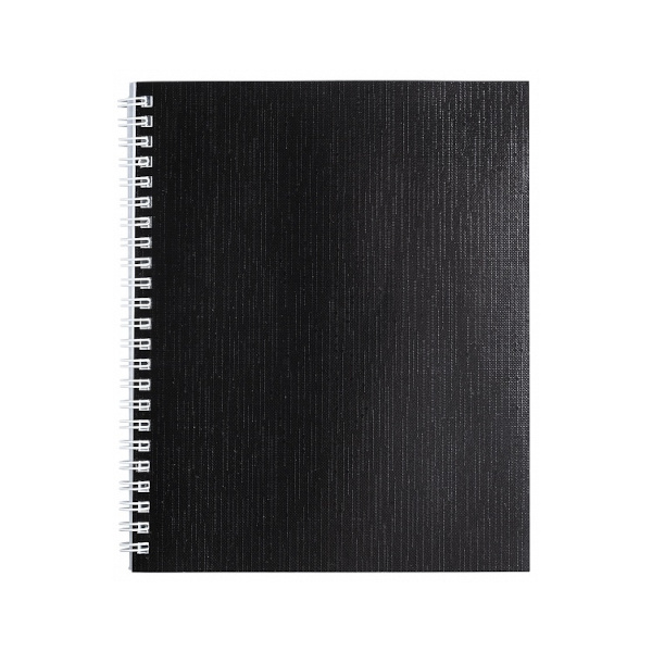 Тетрадь 48л А5 клетка/гребень "Metallic" бумвинил, черный 48Т5бвВ1гр Hatber