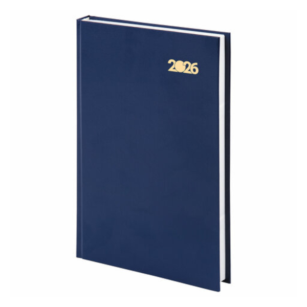 Ежедневник А5 2026 Staff тв.обл., бумвинил, сшивка, синий 117305