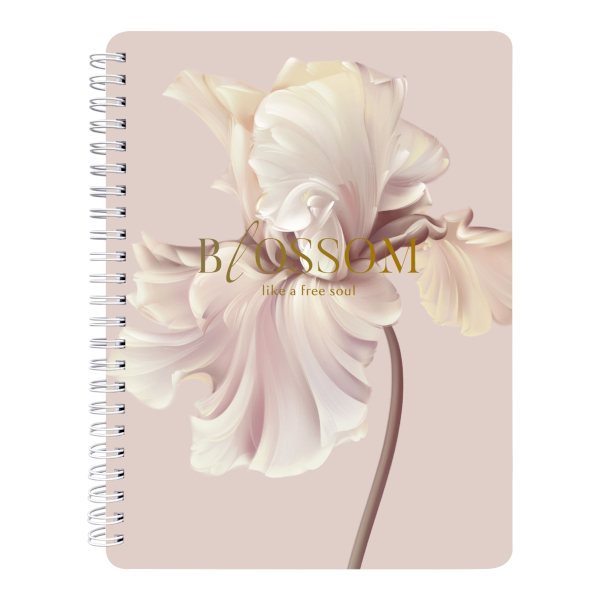 Тетрадь 120л А5 клетка/гребень "Blossom. Ирис" картон, рисунок N6325 Be Smart