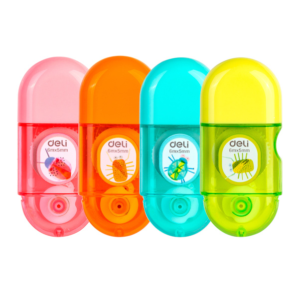 Корректор ленточный 5мм*6м, в блистере, ассорти EH350 Deli