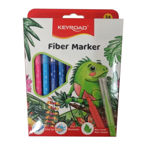 Фломастеры Keyroad 24цв, смыв., карт.уп. KR973168
