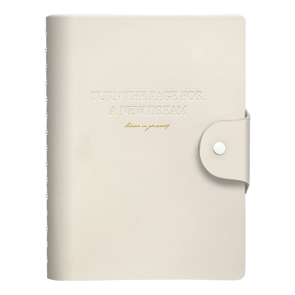 Бизнес-тетрадь 96л А5 клетка/спираль Infolio "Cozy" интегр.обл., l1670/milk