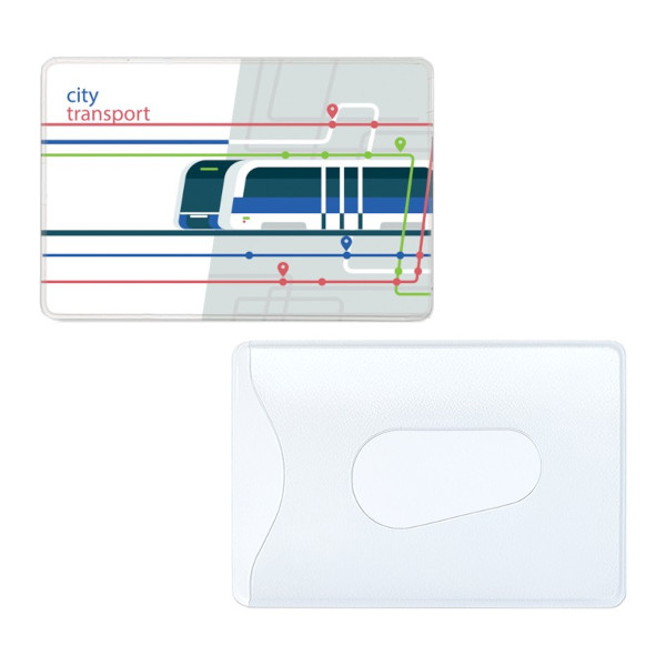Обложка для проездного билета и карт, ПВХ, рисунок, 64*96мм "Сити" 2988.Р2 ДПС