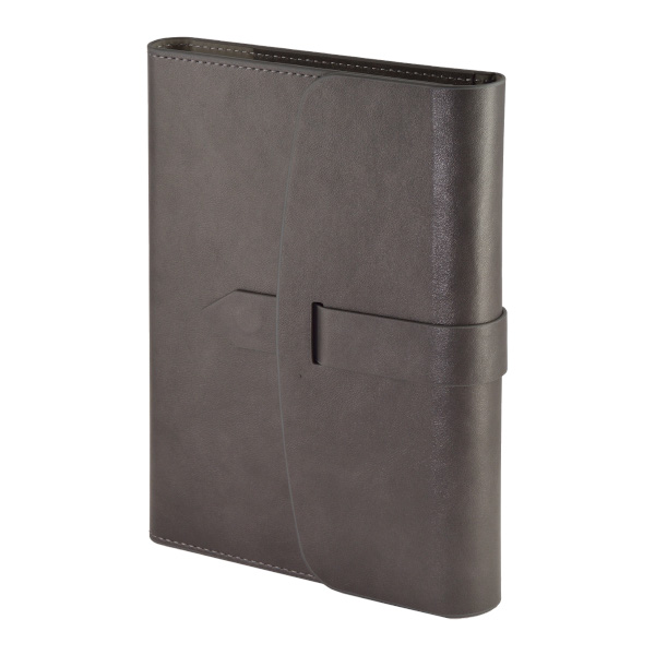 Ежедневник А5 не дат Bruno Visconti "Senate" тв.обл., иск.кожа, серый, магнит. клапан 3-213/05